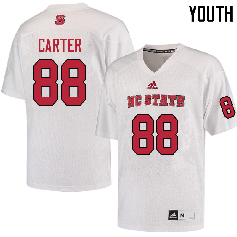 Youth #88 Devin Carter NC State Wolfpack College Football Jerseys Sale-White - Click Image to Close